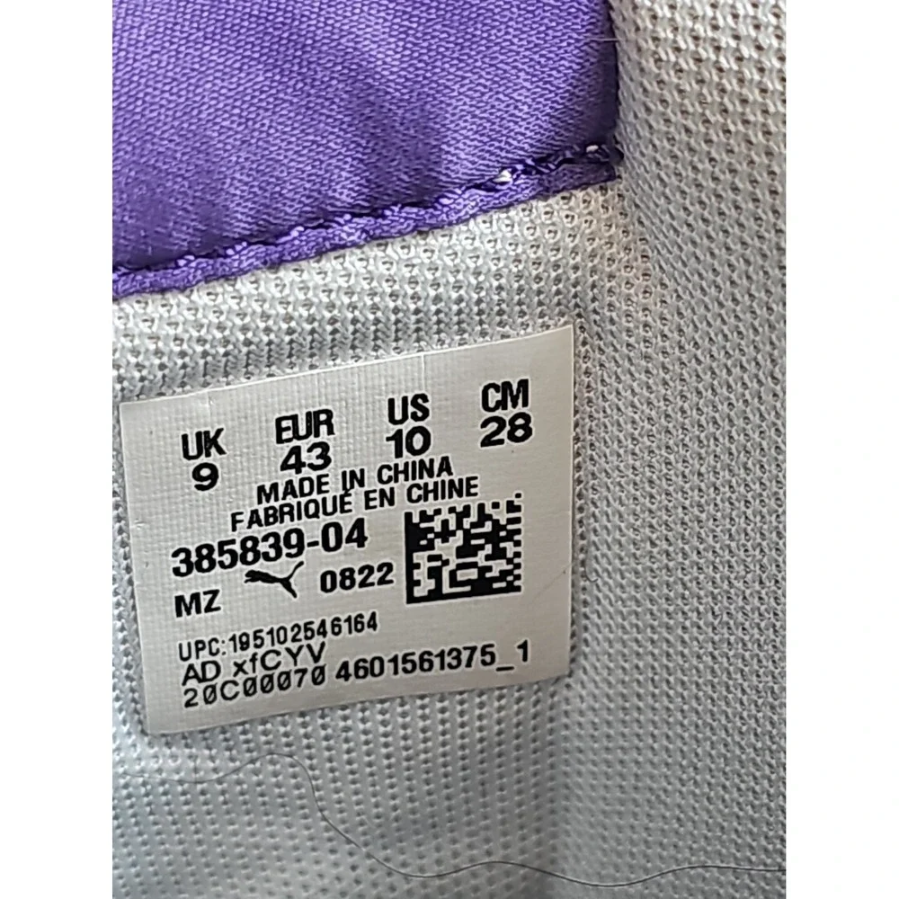Puma RBD Basketball Shoes Mens Size 10 Hightop Game White Prism Purple 385839-04